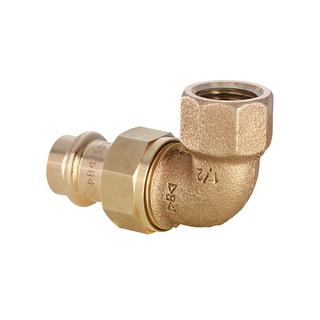 IBP Winkelverschraubung P4096G B Press 18mmxRp 1/2, 90Gr, fl. dichtend, Rotguss