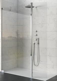 Kinedo KINEQUARTZ Duo 100+60 Walk-In LI H200 chrom CC-Klarglas Wandstrebe RL