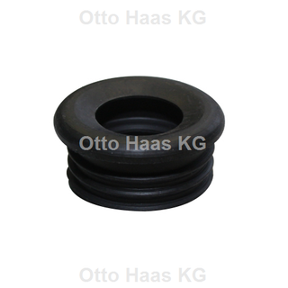 HAAS Gummi-Nippel DN 32/50, 27x46x29mm, EPDM, sw, f PE-HD-