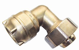 BEULCO PE-Winkeladapter G11600 Messing, 2" AG, 40x3,7mm, mit Stützrohr