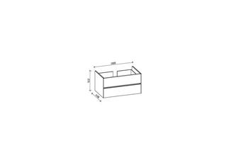 AQ 116 WTU griffl.BE 2 Hahnlöcher 438x1000x512 2 Ausz Stahlgr QuagrH