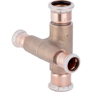 Geberit Kreuzstück Mapress reduziert, abgesetzt, Kupfer, d= 18x15mm