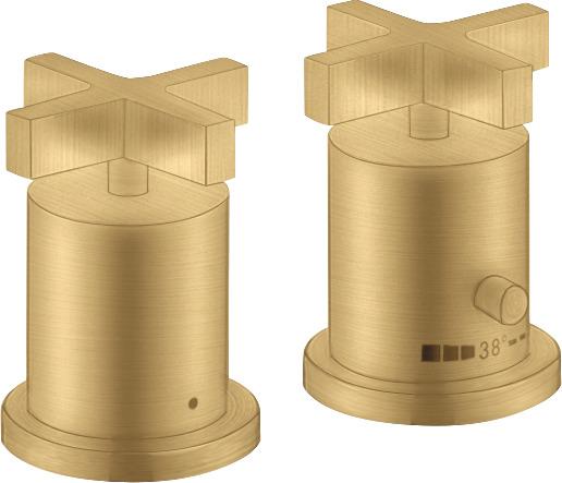 Artikelbild 1 des Artikels „hansgrohe Fertigmontageset Axor Citterio 2-L-W-Ran-Arm, m TH, KrG, brush. gol opt brushed gold optic“