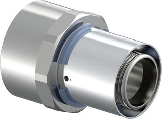 Uponor Press-Übergangsmuffe 40 mm x Rp 1 1/2", Messing verzinnt