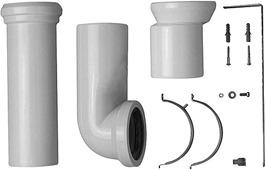 Duravit Anschluss-Set d 110mm, L verst, Uni-Abg u. Exen, f WC