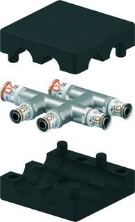 Uponor HK-Kreuzungsfitting S-Press PLUS 20x16x20mm, mit Dämmbox