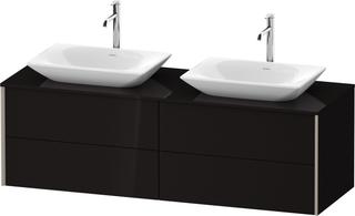 DU Konsolen-WTU wh. XViu 1600x509x550mm 4SK, TA beidseitig, schw. hgl, ES Ah li