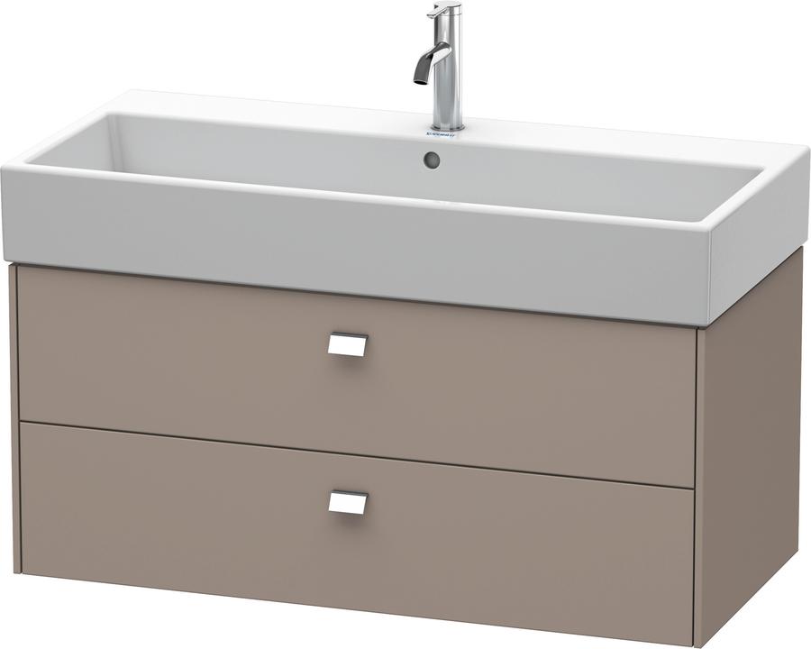 Artikelbild 1 des Artikels „Duravit Waschtisch-Unterschrank Brioso 98,4x45,9cm, chr/Basa, 2 Schubk., wandh 98,4 x 45,9 cm | chrom/Basaltgrau“