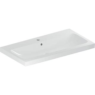 Geberit Waschtisch iCon Light 90 x 48 cm, Hahnloch mittig, mit Überlauf