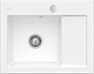 V&B Spüle Subway 45 Compact li, m Abl.garn, Exzenter, sn wh. C-plus