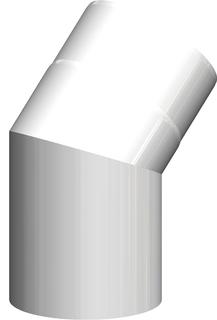 ATEC Bogen PolyClassic +Iron/White 45Grad, DN 100/150, PP, Edelstahl weiß