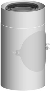 ATEC Kontr.Rohr PolyClassic +Iron/White Dn 110/160, 230mm, PP, Edelstahl weiß
