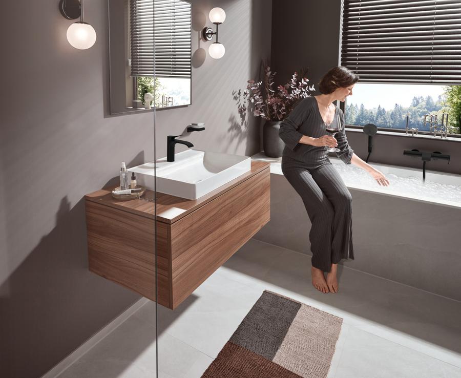 Artikelbild 5 des Artikels „hansgrohe WT-Einhebelmischer 110 Vivenis m Zugstangen-Ablaufgarnitur, mattschwarz mit Zugstangen-Ablaufgarnitur | mattschwarz“