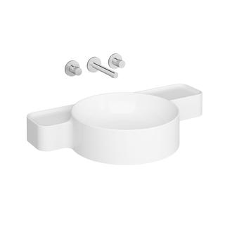 VitrA Waschtisch Compact Voyage 70x41x12cm, asym., o. HLB u. ÜL, weiß VC