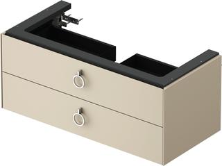 DU WTU wandh. White Tulip,2 Schk.,mit Griff,410x984x458,Taupe sdm. ES Eiche