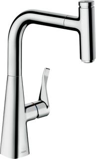 hansgrohe SPT-EHM 240 Metris Select M71 mit Ausziehauslauf, 1jet, chrom