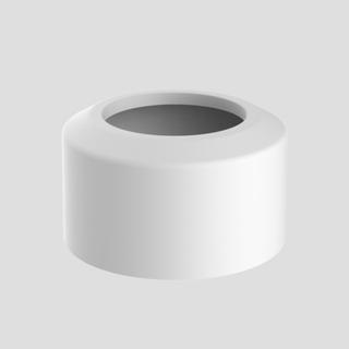 Sanit WC-Abdeckrosette H = 100mm, 2-tlg., DN 100, weiß