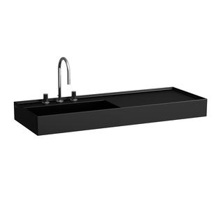 Laufen Waschtisch KARTELL 120x46, Abl. re, o. ÜL, 2 HL, sw matt
