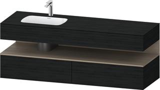 Duravit EinbauWT-Möbel-Set Qatego 160x50x60cm, Kon-WTU, B l, E terra/Ei sw