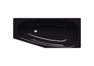 Kaldewei Badewanne MINI links 836 157x70/47,5cm, Perl-Effekt, schwarz
