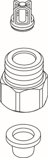 IS Siebaufnahme innen u. aussen G3/8, Chrom