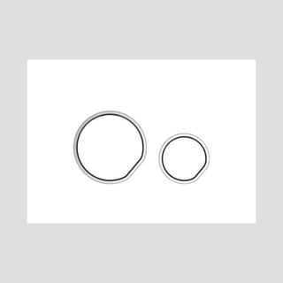 Sanit Betätigungsplatte INEO CEDO 2-Mg-Spül., 205x147x8,5mm, weiß-alpin