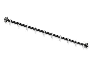 HEWI Vorhangstange System 900 1219mm, d 25mm, PVD, SW-chrom glänzend