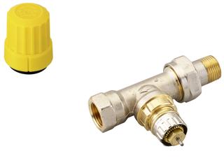 Danfoss Ventilgehäuse RA-UR 10, R 3/8 DG, matt vernickelt