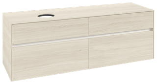 V&B Waschtischunterschrank Collaro 160x54,8x50cm, WT links, white oak