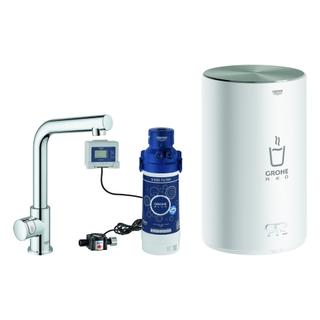 GROHE Spültisch-Standventil Red Mono L-Auslauf, mit Boiler Größe M, chrom