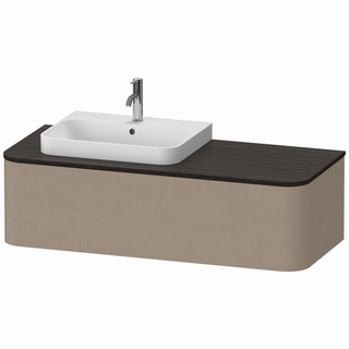 DU WTU HappyD2+ wandh.,354x1300x550mm 1Auszug, BP l., leinen f.ASB ES Ah. WBL