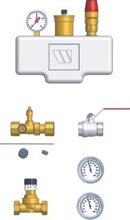 BOSCH Heizkreis-Systempaket Nr. 1121 mit Kugelhahn 3/4", für Wärmepumpen