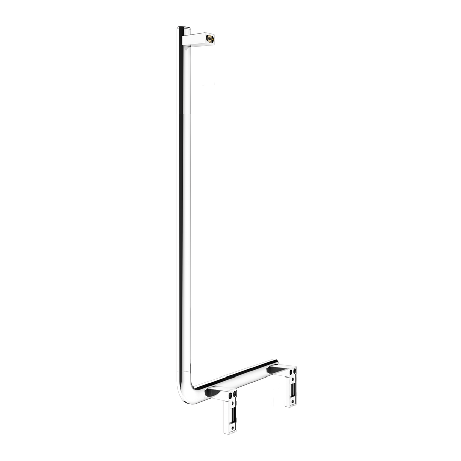Artikelbild 9 des Artikels „Keuco Winkelgriff AXESS Care 90G, senk Handl re, 520x1090mm, verchr. 520 x 1090 mm | verchromt“