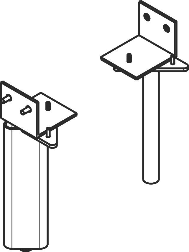 Artikelbild 3 des Artikels „hansgrohe Möbelfüße Xelu Q 175x60mm, 2 Stück, chrom chrom“