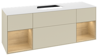V&B WT-Unterschrank Wandbel. Finion 160cm, Pl wh. m, Reg Oa ven, si Gr m Lac