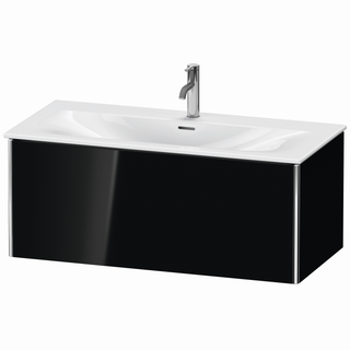 DU WTU XSquare wandh.,397x1010x478mm 1Auszug,schwarz hochglanz ES Nussb