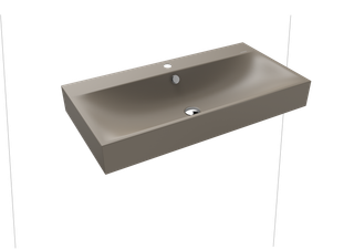 Kaldewei Wand-Waschtisch SILENIO 3045 90x40cm, 1 Hahnl., ch, P-E, warm grey60