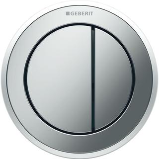 Geberit WC-Steuerung Typ 10 pneu, 2-Mg., Ros./Tast. hgl-vc, Rg mvc