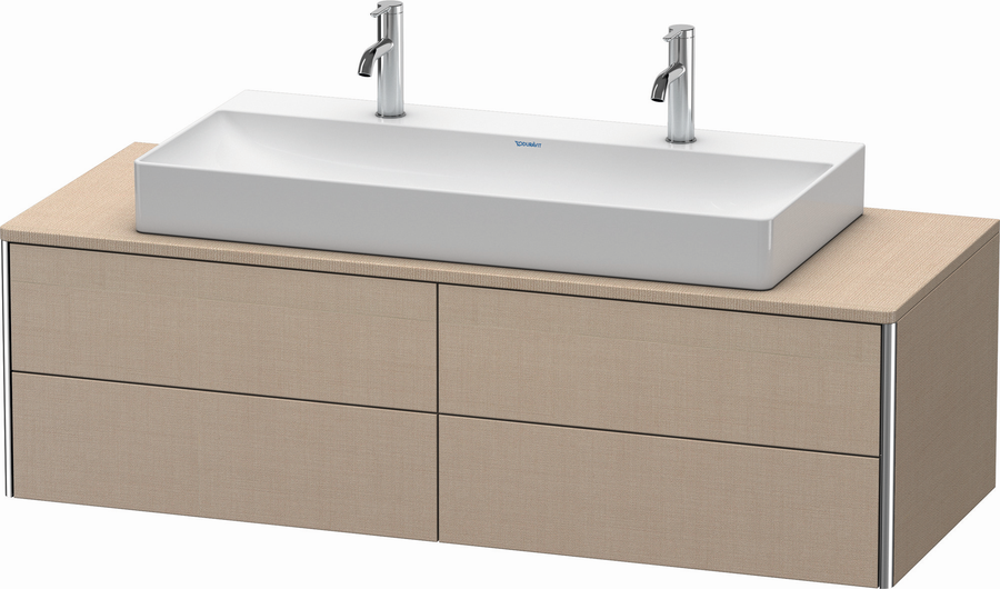 Artikelbild 1 des Artikels „Duravit Waschtisch-Unterschrank XSquare 140x54,8x40cm, 4 Schubk., lei, Nussb li Leinen | Nussbaum links“
