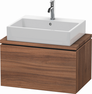 DU WTU f.Console Comp.L-Cube 400x720x477 1 Auszug, Nussbaum Natur ES Nussb