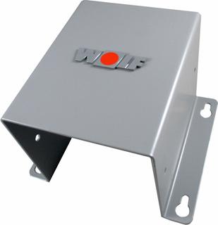 Wolf Haltewinkel PWT RAL9006 mit Logo für BWM-S/-L
