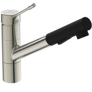 IS Spültisch-Einhebelmischer CeraLook A 233mm, hoch ang. Ausl., 2-F.-HBR, si s