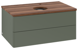 V&B WT-Unterschrank o. F-Struktur Antao 80x36x50cm, HL, WBP w wa, lea gre. m Lac