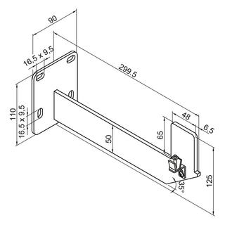 Zehnder Wandkonsole WMORV-R5 für Konvektor, weiß
