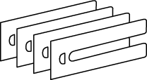 TECE Einstecklaschen TECEfloor 4 Stck, für UP-Verteilerschrankblende