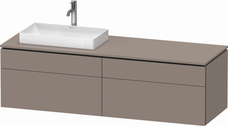 DU Konsolen-WTU wh L-Cube 550x1600x482mm Basalt Matt 2 AZ 2 Schubk. ES Nu re