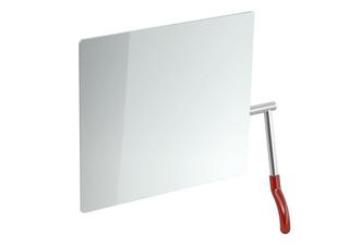 HEWI Kippspiegel 725x741x73mm, Hebel rechts, rubinrot