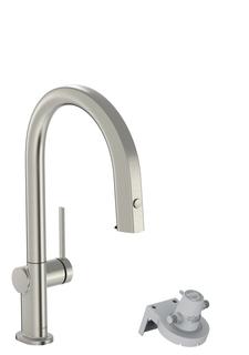 hansgrohe SPT-EHM Aqittura M91 m Ausl, o Filt., 1j, sBox, Edelst.-Optik