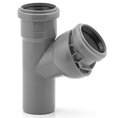 Airfit HT-Abzweig DN 50x45Grad- 88Grad, PP, stuf verst