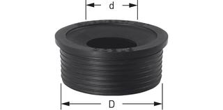 STEDO HT-Nippel 1 1/2", DN 40/50, d 58mm, Ro. d= 38-44mm